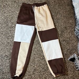 SHEIN Brown and Cream Joggers